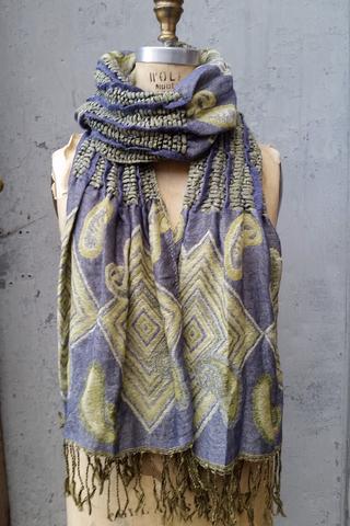 Woven Fringed Scarf/Wrap